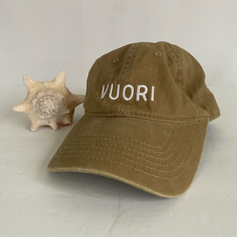 Vuori Khaki Ball Cap with Embroidered Logo